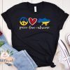 Peace Love Ukraine Ukrainian Flag I Stand with Ukraine Classic Shirt