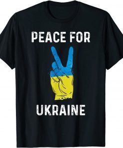 Peace To Ukraine Flag Vintage Ukraine Support Gift Shirt