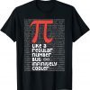 Pi Like a Regular Number But Infinitely Cooler Pi Day Unisex Shirt