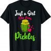 Pickles Just A Girl Who Loves Pickles Canning Cucumber Lover Classic Shirt