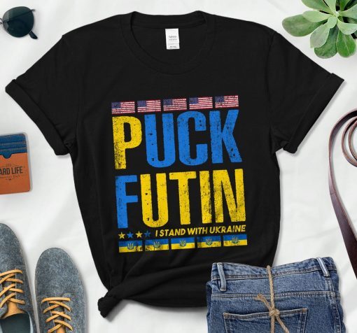 Puck Futin I Stand With Ukraine Stop the War T-Shirt