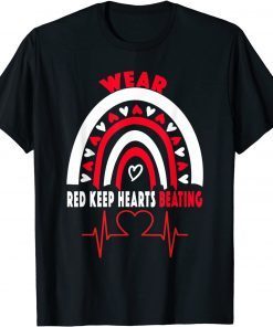 Red Keep Hearts Beating - Heart Disease Awareness Gift Shirt