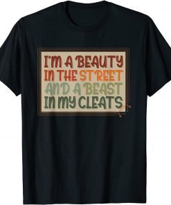 Softball Print Beauty in the Street Beast In My Cleats Girls Classic Shirt