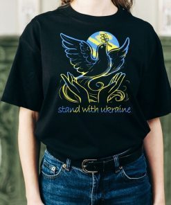 Stap War Stand With Ukraine Freedom and Peace Dove Unisex Shirt