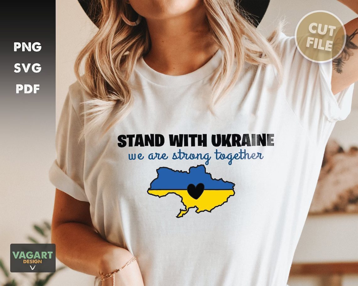 Stand with Ukraine SVG Free ukraine Pray for Ukraine svg Peace for Ukraine Fuck Putin ukraine svg russian aggression anti putin