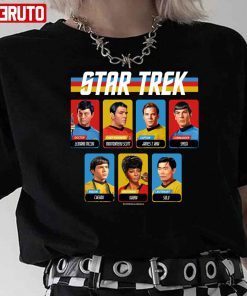 Star Trek Original Series Retro Full Color Crew Portrait Panels Classic Shirt