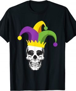 Sugar Skull Carnival Mask Jester Hat Mardi Gras Classic Shirt