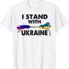 Support I Stand With Ukraine American Ukrainian Russian Flag Gift Shirt