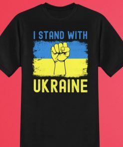 Support I Stand With Ukraine Ukrainian Flag T-Shirt