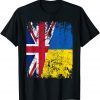 Stop War Support I Stand With Ukraine United Kingdom Ukrainian Flag 2022 Shirt