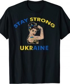 Support Ukraine I Stand With Ukraine Ukrainian Flag Fist Classic Shirt