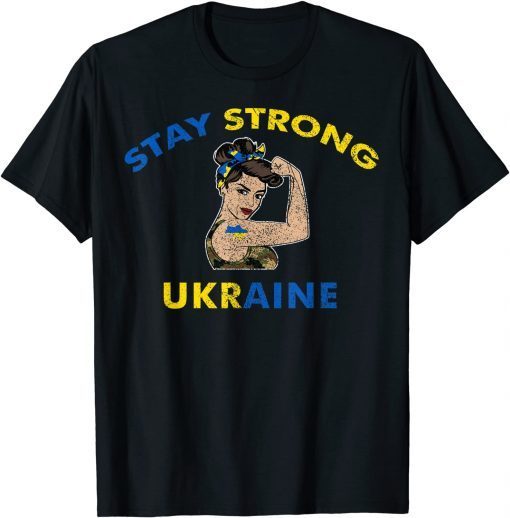 Support Ukraine I Stand With Ukraine Ukrainian Flag Fist Classic Shirt