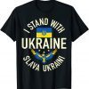 Support Ukraine I Stand With Ukraine Ukrainian Flag Patriot Gift Shirt