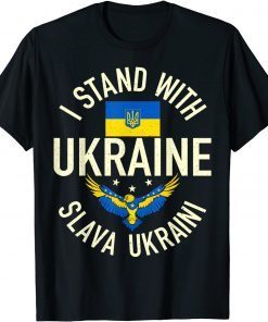 Support Ukraine I Stand With Ukraine Ukrainian Flag Patriot Gift Shirt