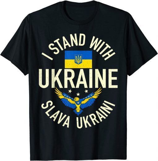 Support Ukraine I Stand With Ukraine Ukrainian Flag Patriot Gift Shirt