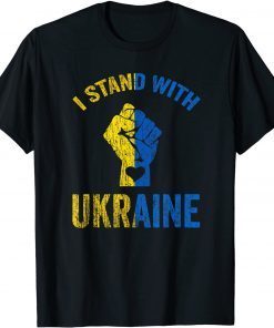 Support Ukraine I Stand With Ukraine Ukrainian Flag Gift T-Shirt