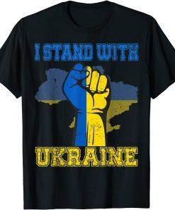 Support Ukraine I Stand With Ukraine Ukrainian Flag Vintage 2022 Shirt