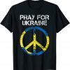 Support Ukraine Stand I With Ukraine Ukrainian Flag America 2022 T-Shirt