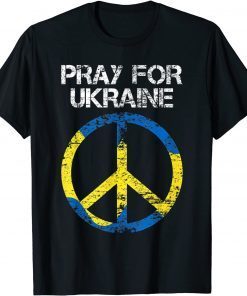 Support Ukraine Stand I With Ukraine Ukrainian Flag America 2022 T-Shirt