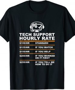 Tech support hourly rate Limited T-Shirt