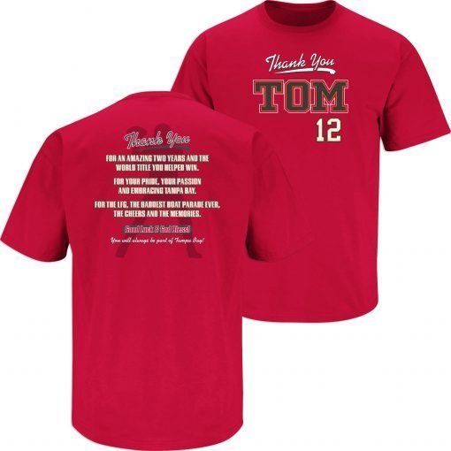 Thank You Tribute Tampa Bay Football Unisex Shirt