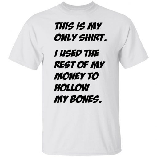 This Is My Only Shirt I Used The Rest Of My Money To Hollow My Bones Gift shirt