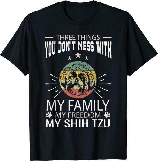 Three Things You Don't Mess With Shih Tzu 4th Of July Classic T-Shirt