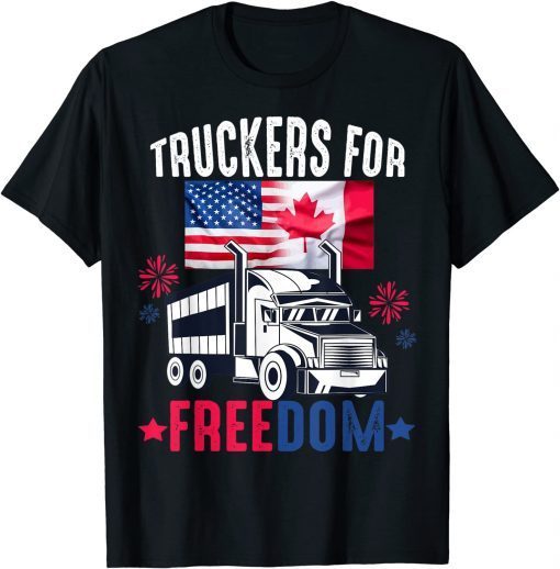 Trucker For Freedom Canada Freedom Convoy 2022 Canada Flag Limited Shirt