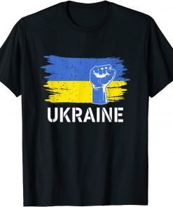Ukraine Flag Merchandise Ukrainians DNA Americaan Ukrainians Support Ukraine T-Shirt