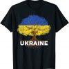 Ukraine Flag Vintage Tree Graphic Ukrainian Roots Gift Shirt