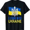 Ukraine Flag and Trident Ukrainian Vintage T-Shirt