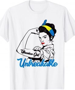 Ukrainian Women Girl Unbreakable Ukraine Flag Gift T-Shirt