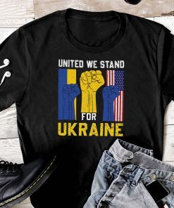 United America We Stand For Ukraine Support Peace No War Classic Shirt