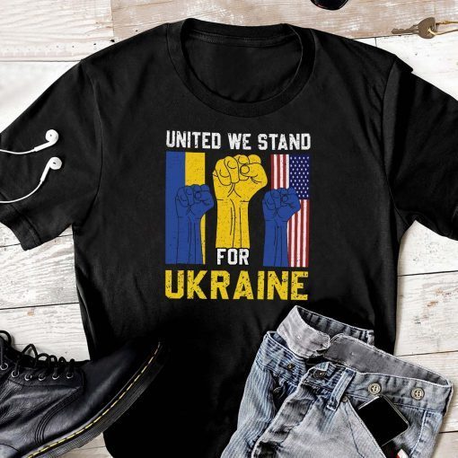 United America We Stand For Ukraine Support Peace No War Classic Shirt