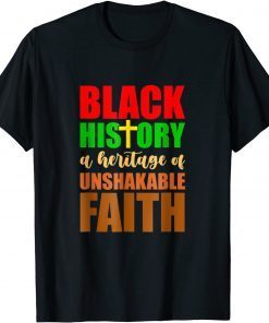 Unshakeable Faith Black History Month Blm-Melanin Christian Classic T-Shirt