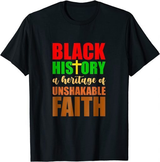 Unshakeable Faith Black History Month Blm-Melanin Christian Classic T-Shirt