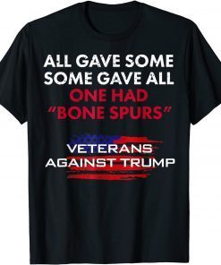 Veterans Anti-Trump Draft Dodger Bone Spurs for Vets Unisex Shirt