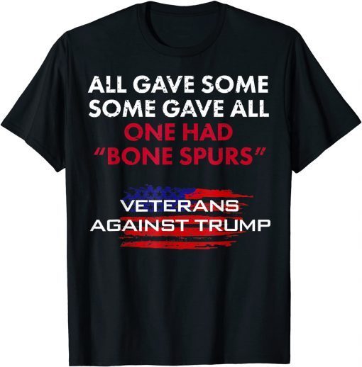 Veterans Anti-Trump Draft Dodger Bone Spurs for Vets Unisex Shirt