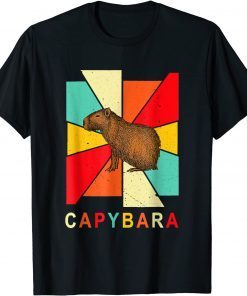 Vintage Capybara Silhouette Capybara Lover Capybara Gift Shirt