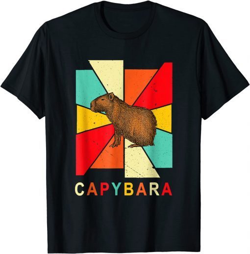 Vintage Capybara Silhouette Capybara Lover Capybara Gift Shirt