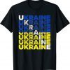 Vintage Ukraine Wordflag Ukrainian Flag Pride Classic T-Shirt