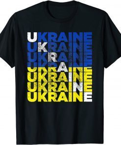 Vintage Ukraine Wordflag Ukrainian Flag Pride Classic T-Shirt