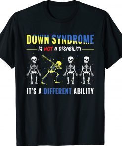 Dabbing Skeleton Dab 21 World Down Syndrome Awareness Day Gift Shirt