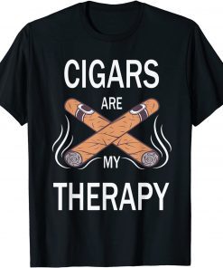 Cigars Are My Therapy - Cigars Cigars Smoking Cigars Save Ukraine T-Shirt