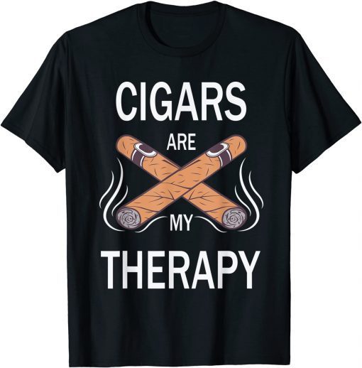 Cigars Are My Therapy - Cigars Cigars Smoking Cigars Save Ukraine T-Shirt