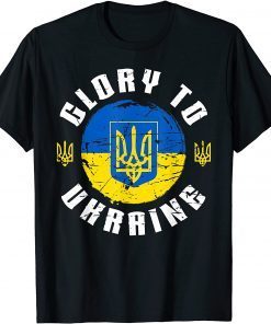 Glory To Ukraine I Stand With Ukraine Ukrainian Flag Vintage Save Ukraine Shirt