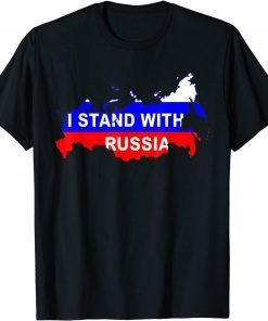 I Stand With Russia Support Russia Russian Flag Pray Ukraine T-Shirt