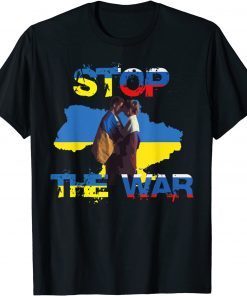 Stop The War Ukraine Ukrainian Flag Freedom Peace Save Ukraine T-Shirt