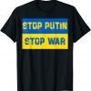 Stop Putin Stop War Peace Ukraine T-Shirt
