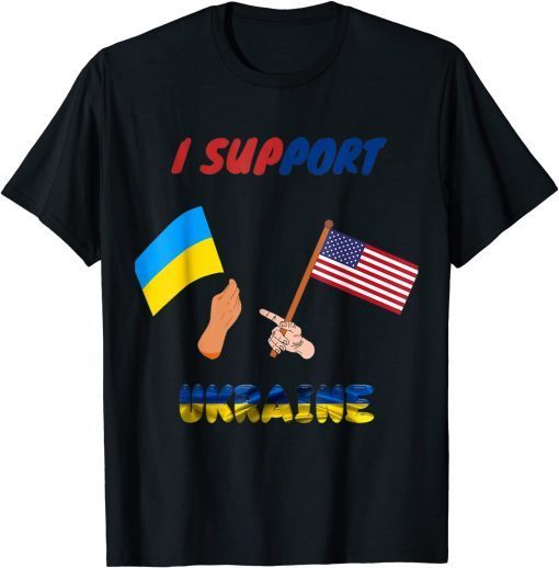 Support The Ukraine I Stand With Ukraine Essential Love Ukraine T-Shirt